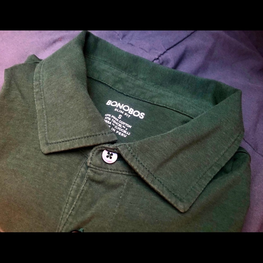 Bonobos Men’s Green Polo - M
